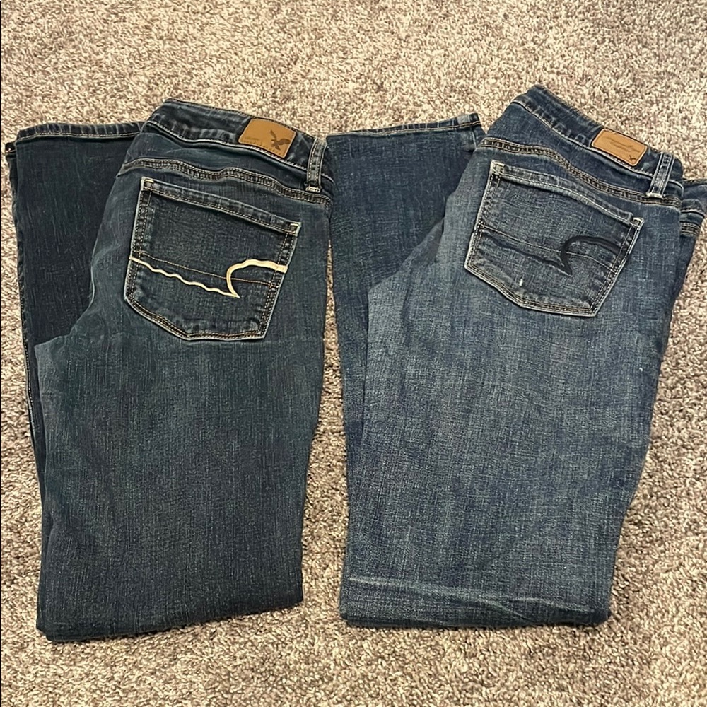 Women’s American eagle AE Blue Jeans Set SIZE 2R skinny